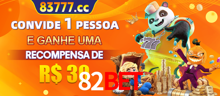 Banner institucional da 82bet sobre parceria de marcas e criação de uma marca de excelência, apresentando os mascotes de jogos populares como o Fortune Tiger.